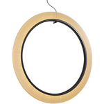 Roda Vertical Pendant - Brown / Cream Translucent Ribbon