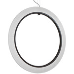 Roda Vertical Pendant - Brown / White Translucent Ribbon