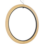 Roda Vertical Pendant - Brown / Cream Translucent Ribbon