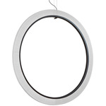 Roda Vertical Pendant - Brown / White Translucent Ribbon