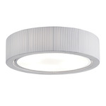 Urban Ceiling Light - Matte Silver / White Translucent Ribbon