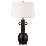 Arlo Table Lamp - Matte Black / White Linen