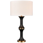 Bradley Table Lamp - Matte Black / White