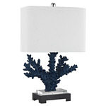 Cape Sable Table Lamp - Navy Blue / White