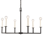 Dunne Chandelier - Matte Black / Clear