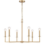 Dunne Chandelier - Lacquered Brass / Clear