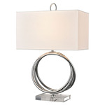 Eero Table Lamp - Chrome / White Linen