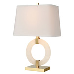Envrion Table Lamp - Brass / White / White Linen