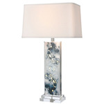 Everette Table Lamp - Blue / White