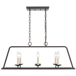 Joanie Linear Chandelier - Bronze / Clear