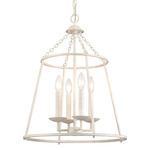 Joanie Pendant - Antique White / Clear