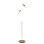 Kelston Floor Lamp - Aged Brass / Black