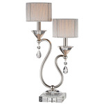 Krystal Table Lamp - Polished Nickel / Silver