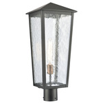 Marquis Outdoor Post Light - Matte Black / Clear