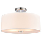 Oakland Ceiling Light - Chrome / White