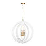 Orme Pendant - Satin Brass / Matte White