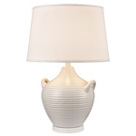 Oxford Table Lamp - White / White Linen