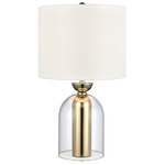 Park Plaza Table Lamp - Clear / White Linen