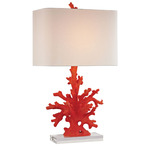Red Coral Table Lamp - Red / Off White