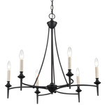 Solomon Chandelier - Matte Black / White