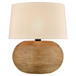 Terran Outdoor Table Lamp - Natural / White Linen