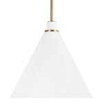 Bradley Pendant - Aged Brass / White / White