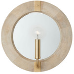 Finn Wall Sconce - Matte Brass / White Wash