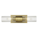 Empire Bathroom Vanity Light - Brushed Brass / Clear