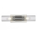 Empire Bathroom Vanity Light - Polished Nickel / Clear