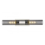 Empire Bathroom Vanity Light - Satin Nickel / Smoked