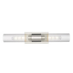 Empire Bathroom Vanity Light - Satin Nickel / Clear