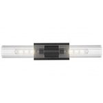 Empire Bathroom Vanity Light - Matte Black / Clear