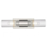 Empire Bathroom Vanity Light - Satin Nickel / Clear