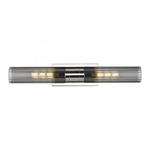 Empire Bathroom Vanity Light - Polished Nickel / Smoked