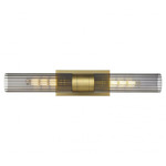 Empire Bathroom Vanity Light - Brushed Brass / Smoked