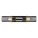 Empire Bathroom Vanity Light - Polished Nickel / Smoked