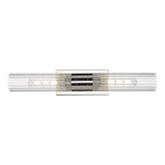 Empire Bathroom Vanity Light - Polished Nickel / Clear