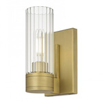 Empire Wall Sconce - Brushed Brass / Clear