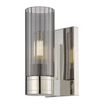 Empire Wall Sconce - Polished Nickel / Smoked