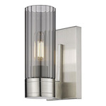 Empire Wall Sconce - Satin Nickel / Smoked