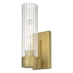 Empire Wall Sconce - Brushed Brass / Clear