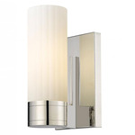 Empire Wall Sconce - Polished Nickel / Matte White