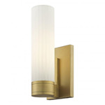 Empire Wall Sconce - Brushed Brass / Matte White