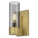 Empire Wall Sconce - Brushed Brass / Smoked