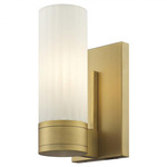 Empire Wall Sconce - Brushed Brass / Matte White