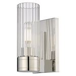 Empire Wall Sconce - Polished Nickel / Clear