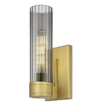 Empire Wall Sconce - Brushed Brass / Smoked