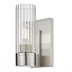 Empire Wall Sconce - Satin Nickel / Clear