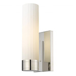 Empire Wall Sconce - Polished Nickel / Matte White