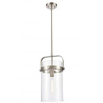 Pilaster Pendant - Satin Nickel / Clear